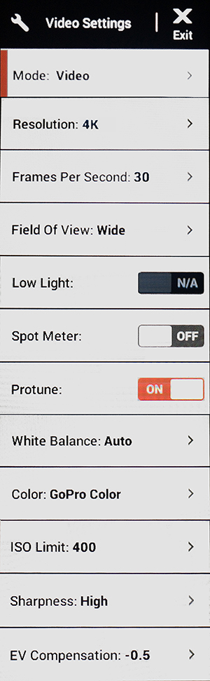 Hero4 Black Jump Settings